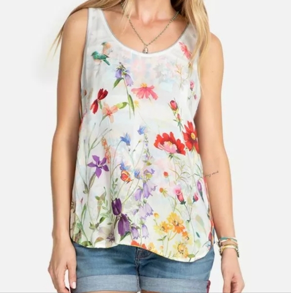 JOHNNY WAS TABITHA REVERSIBLE FLORAL PRINT TANK SIZE M - Picture 13 of 13